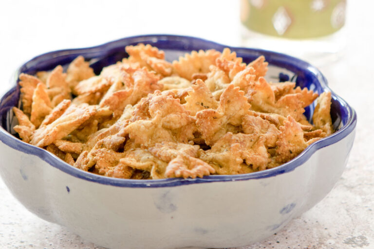 Air Fryer Bow Tie Pasta Chips - Center for Nutrition Studies