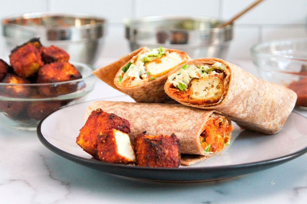 Barbecue Popcorn Chicken Wraps Center for Nutrition Studies