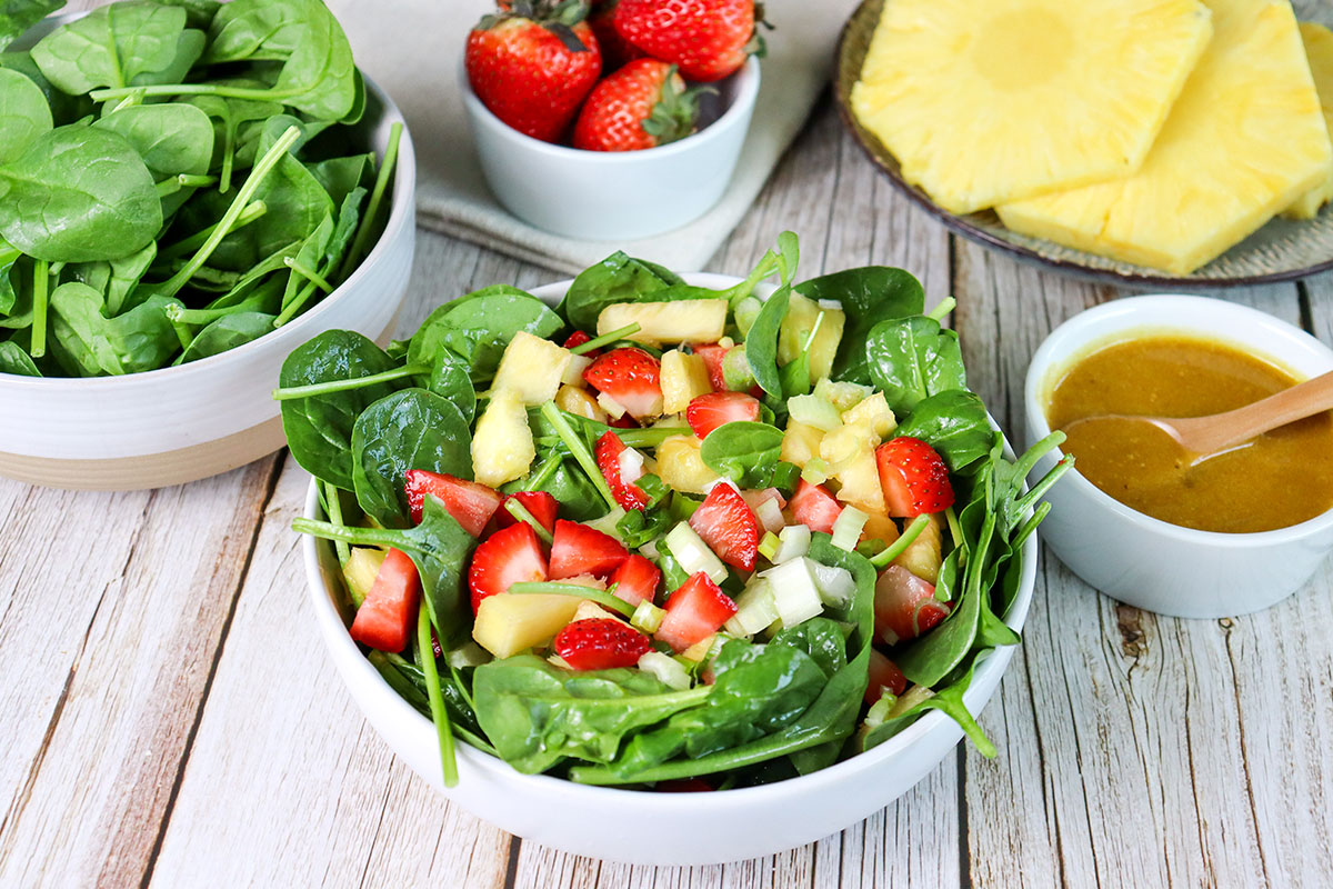 Spinach Salad With Curry Dressing