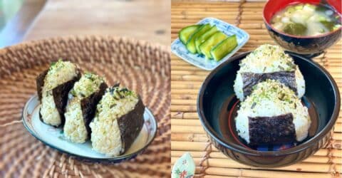 Plant-Based Japanese Onigiri and Miso Soup